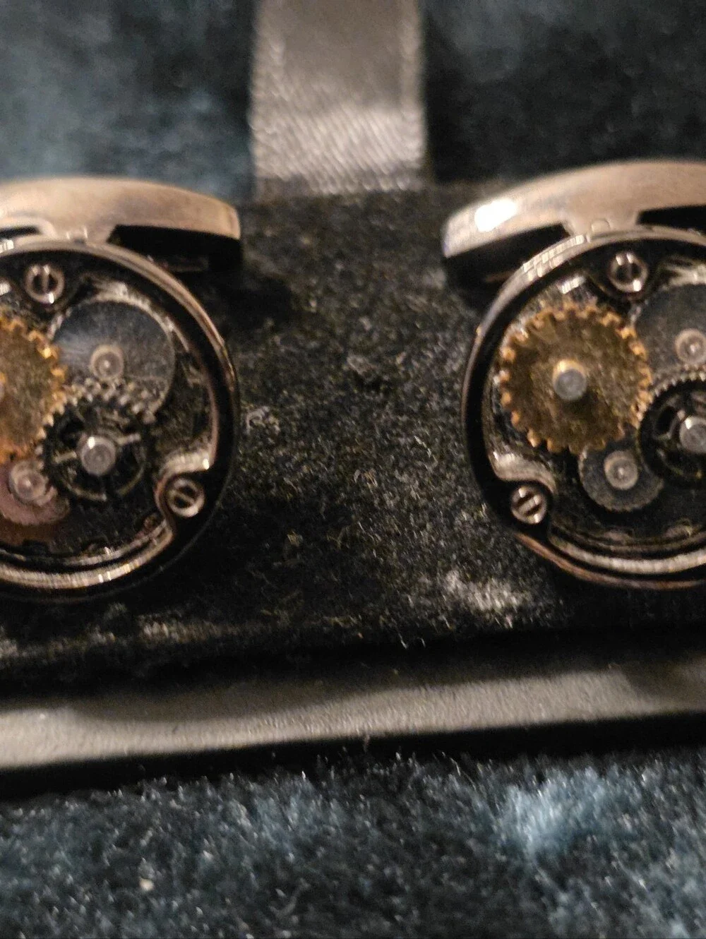 Murano Gunmetal Gear Cufflinks